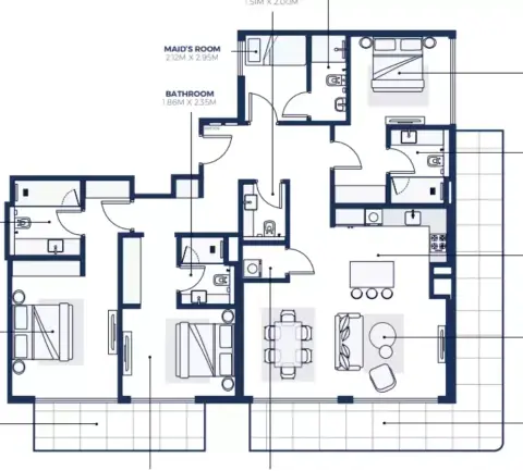 Adeba Azizi: Floor plan Type 1, 2,055 sq ft