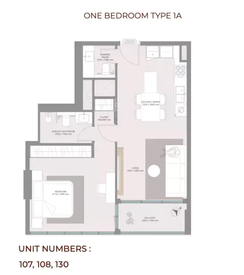 Linea: Floor plan Type 1A