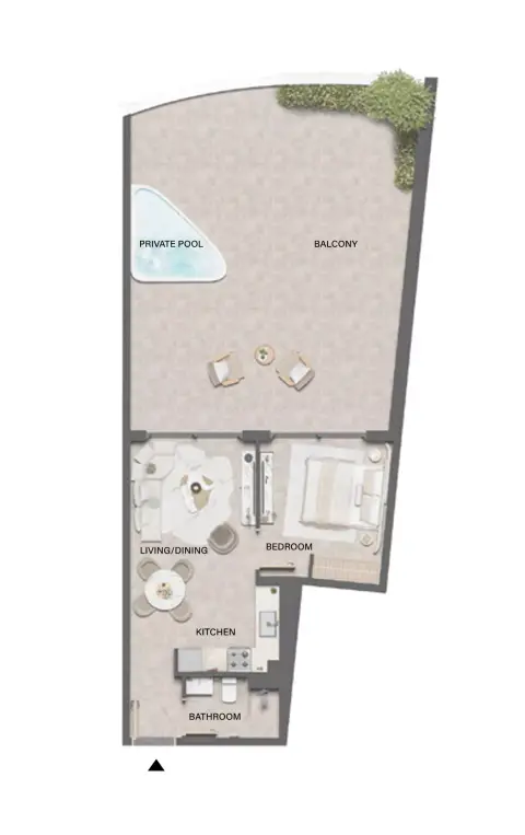 Weybridge Gardens Phase 4: Floor plan Type C, 1,086 sq ft