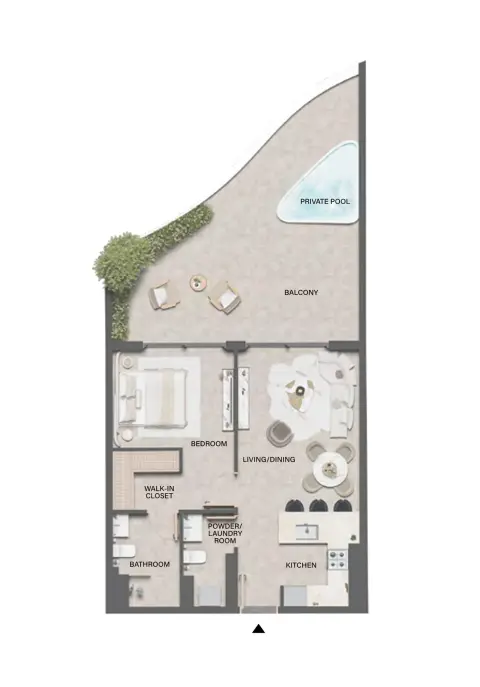 Weybridge Gardens Phase 4: Floor plan Type D, 1,005 sq ft
