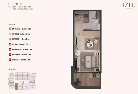 Izel: Floor plan Type 1
