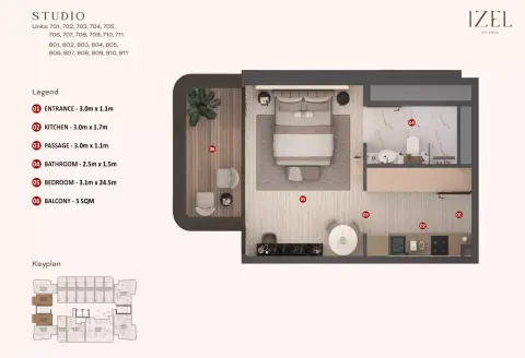 Izel: Floor plan Type 3
