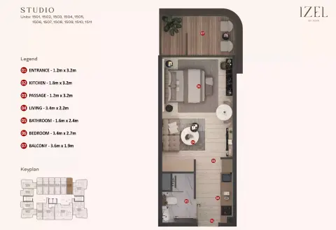 Izel: Floor plan Type 7