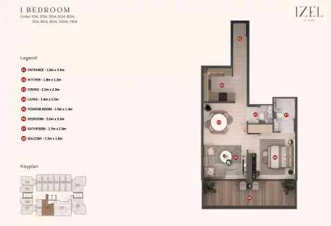 Izel: Floor plan Type 1