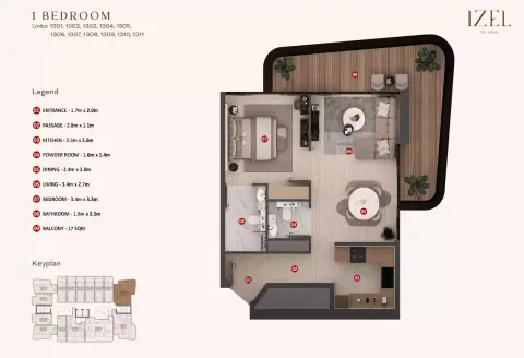 Izel: Floor plan Type 2