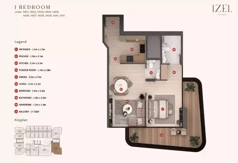 Izel: Floor plan Type 3