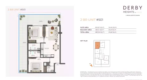 Derby Heights: Floor plan Type 1, 1,287 sq ft