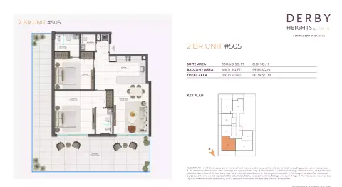 Derby Heights: Floor plan Type 2, 1,521 sq ft