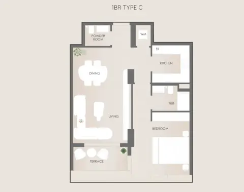 Lunara Residence: Планировка Type C