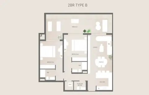 Lunara Residence: Планировка Type B, 4,200 sq ft