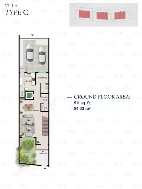 The Promise Villas: फ़्लोर प्लान Type C, 2,799 sq ft