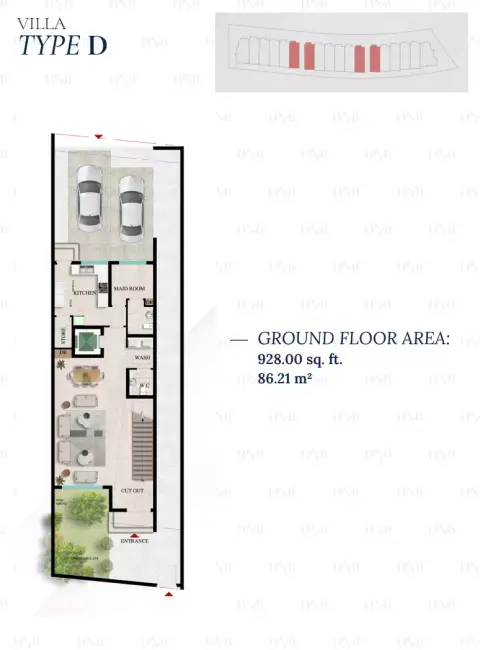 The Promise Villas: फ़्लोर प्लान Type D, 2,848 sq ft