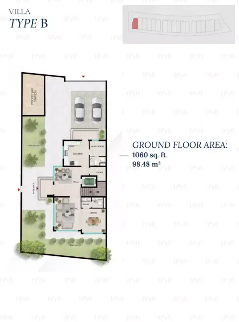 The Promise Villas: फ़्लोर प्लान Type B, 3,120 sq ft