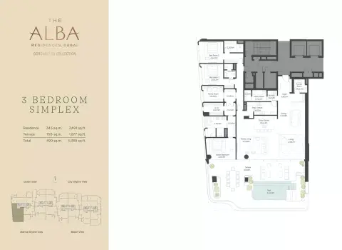 The Alba Residences Dorchester Collection: Floor plan Type A, 5,368 sq ft