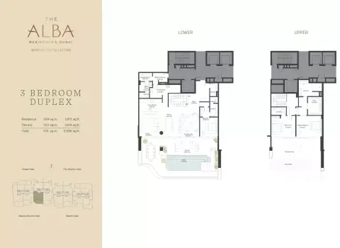 The Alba Residences Dorchester Collection: Floor plan Type A, 5,586 sq ft