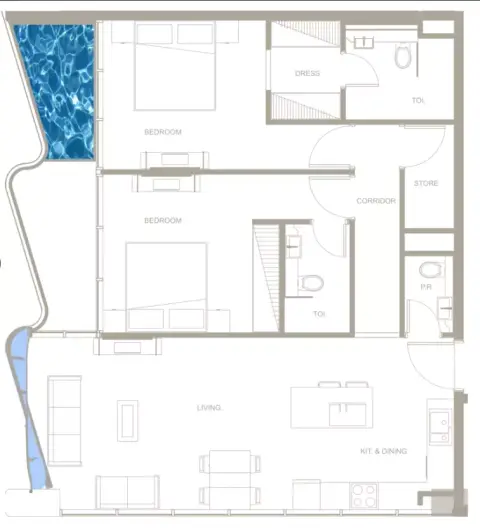 Iluka: Floor plan Type C, 1,112 sq ft
