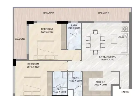 Sunbliss Residence: Планировка Type A