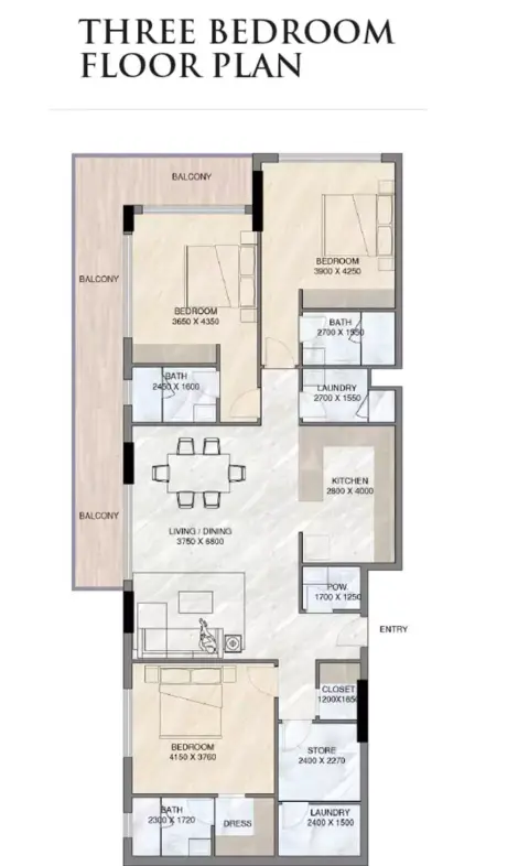 Sunbliss Residence: Планировка Type C