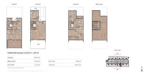 Takaya Kalina: Floor plan Cluster 1C - Unit 05, 4,542 sq ft