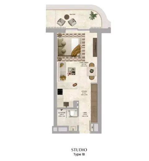 The Canopies: Floor plan Type 1B