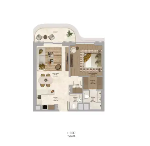 The Canopies: Floor plan Type 1B