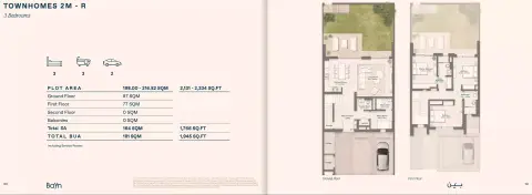 Bayn Waterway: Plattegrond Type 2M - R, 1,945 sq ft
