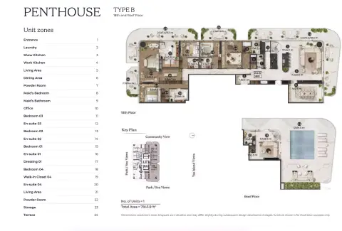 Stellar by Elie Saab: Floor plan Type B, 7,843 sq ft