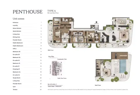 Stellar by Elie Saab: Floor plan Type A, 7,800 sq ft
