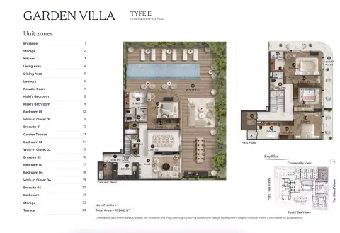 Stellar by Elie Saab: Floor plan Type E, 4,724 sq ft