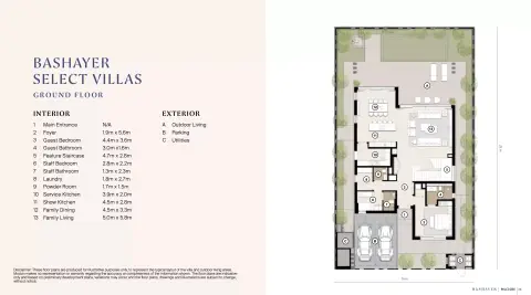 Bashayer Residences: Type Select Villas, 3,929 sq ft 户型图