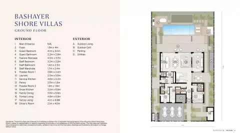 Bashayer Residences: Type Shore Villas, 6,351 sq ft 户型图