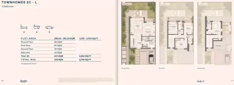 Bayn Lagoon: Plan Type 2C - L, 2,780 sq ft