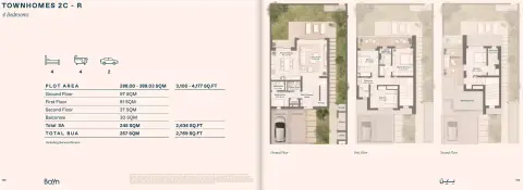 Bayn Lagoon: Plan Type 2C - R, 2,769 sq ft