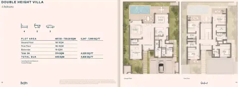 Bayn Lagoon: Plan Double Height Villas, 4,826 sq ft