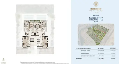 Manchester City Yas Residences A: Type 2-Maisonette, 14,746 sq ft 户型图