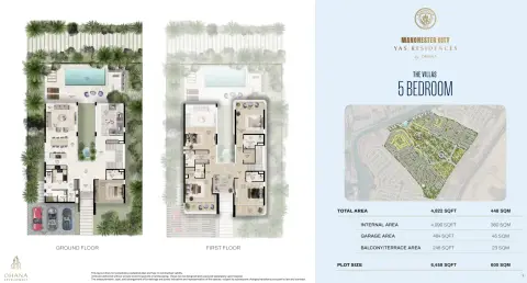 Manchester City Yas Residences A: Type 1, 4,822 sq ft 户型图