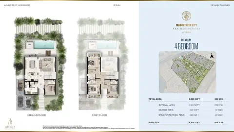 Manchester City Yas Residences C: Plattegrond Type 1, 3,229 sq ft