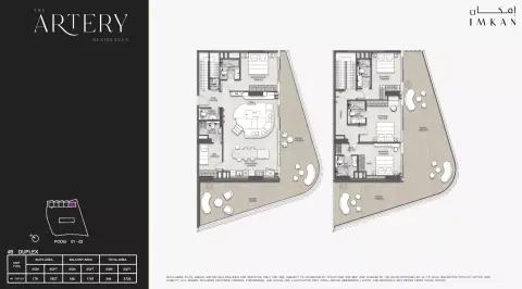 The Artery Residences: Floor plan Type 1, 3,703 sq ft