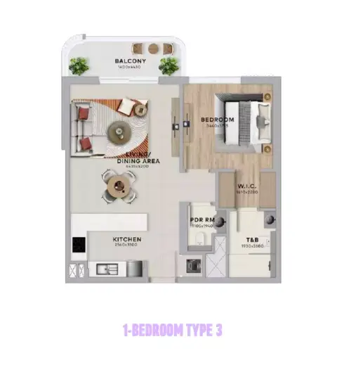Yas Living: Floor plan Type 3