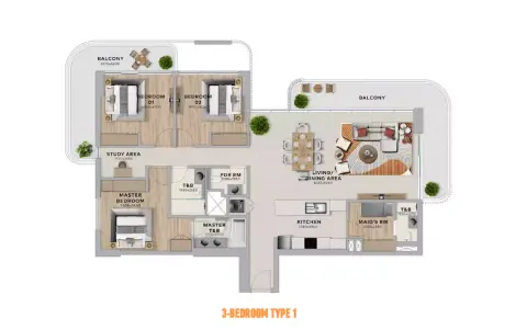 Yas Living: Floor plan Type 1