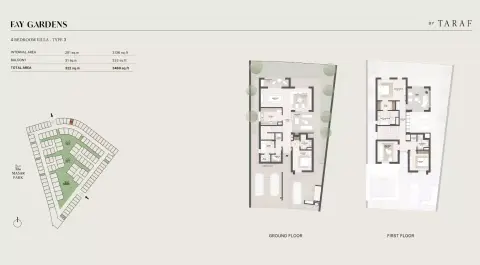 Fay Hills: Floor plan Type 3, 3,469 sq ft