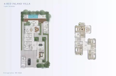 Yas Riva: फ़्लोर प्लान Type Inland Villa Light Scheme, 5,177 sq ft