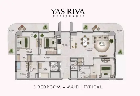Yas Riva: फ़्लोर प्लान Type A