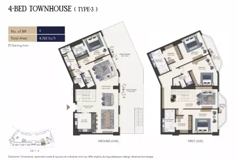 سيمونت أوتوغراف كولكشن ريزيدنسز: مخطط الطابق Type 4-TH, 4,722 sq ft