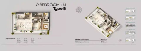 Juman 3: Floor plan Type B + M, 2,013 sq ft