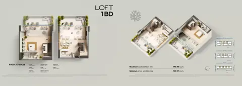 Juman 3: Floor plan Type A Loft, 1,496 sq ft