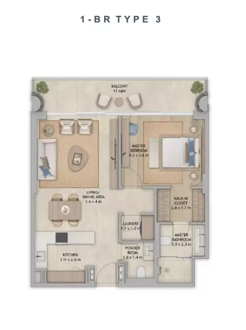 Mamsha Palm: Plattegrond Type 3