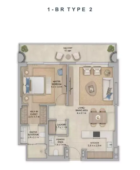 Mamsha Palm: Plattegrond Type 2