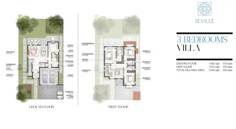 Al Hamra Bloom Living: Floor plan Type 1, 2,745 sq ft