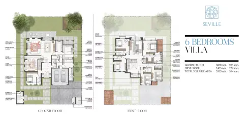 Al Hamra Bloom Living: Floor plan Type 1, 5,533 sq ft